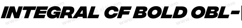 Integral CF Bold Obl字体转换